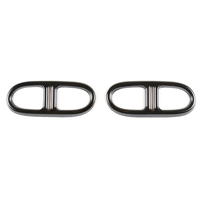 

2PCS Stainless Steel Car Rear Exhaust Tail Pipe Cover Trim For Mercedes-Benz GLA/GLB 2020-2021 Muffler Decoration Frame