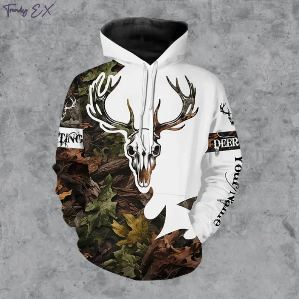 Новая толстовка с камуфляжным принтом рогов повседневная быстросохнущая