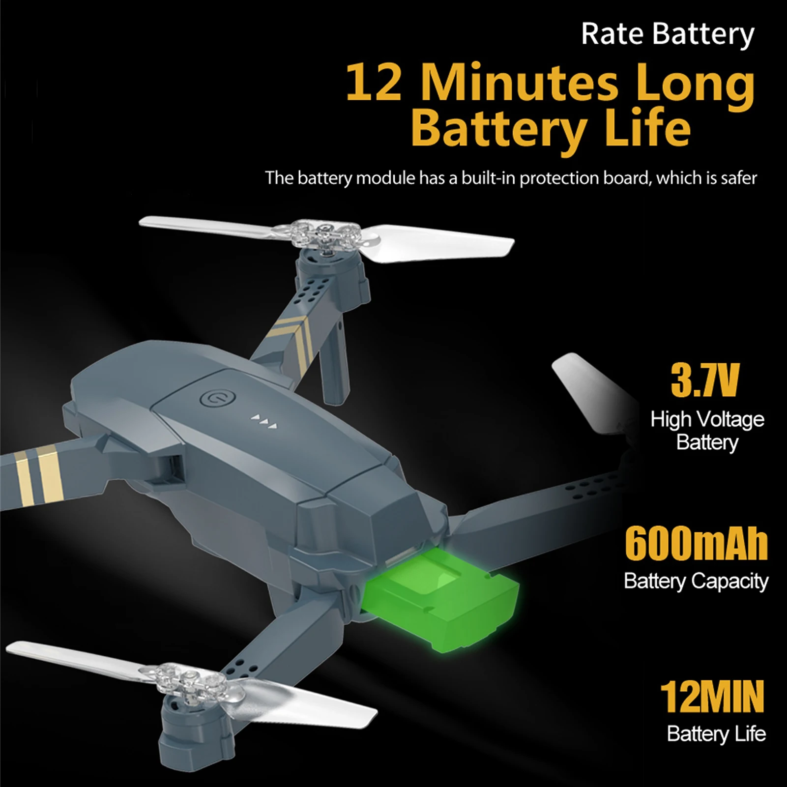 Мини-Квадрокоптер E58 Pro Wi-Fi FPV с широкоугольной камерой HD 4K 1080P |