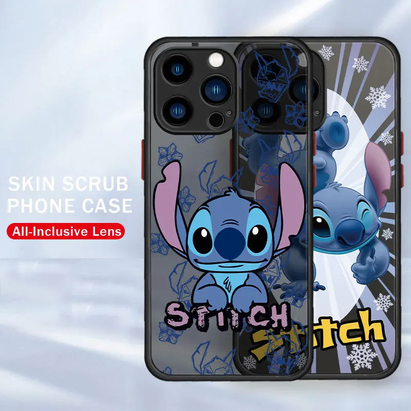 

Frosted Fundas Fun Stitch For iPhone 11 6 14 12 X 7 XR XS 13 Pro Max 8 Plus Mini 6S SE2022 Protective