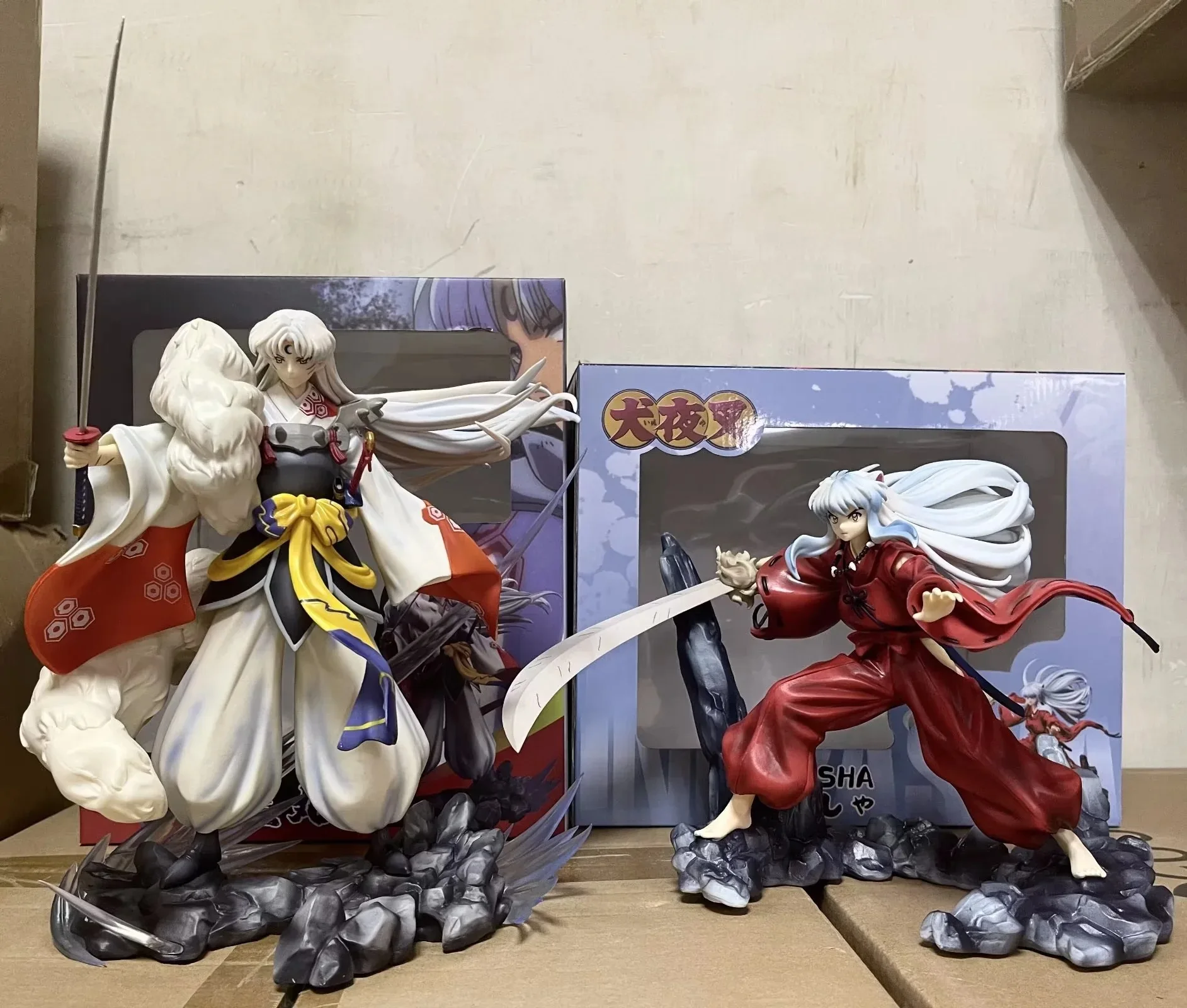 Anime Inuyasha HM Dadao Inuyasha Shisheng Pill Battle Version Statue Model Placements Boxed Handmade