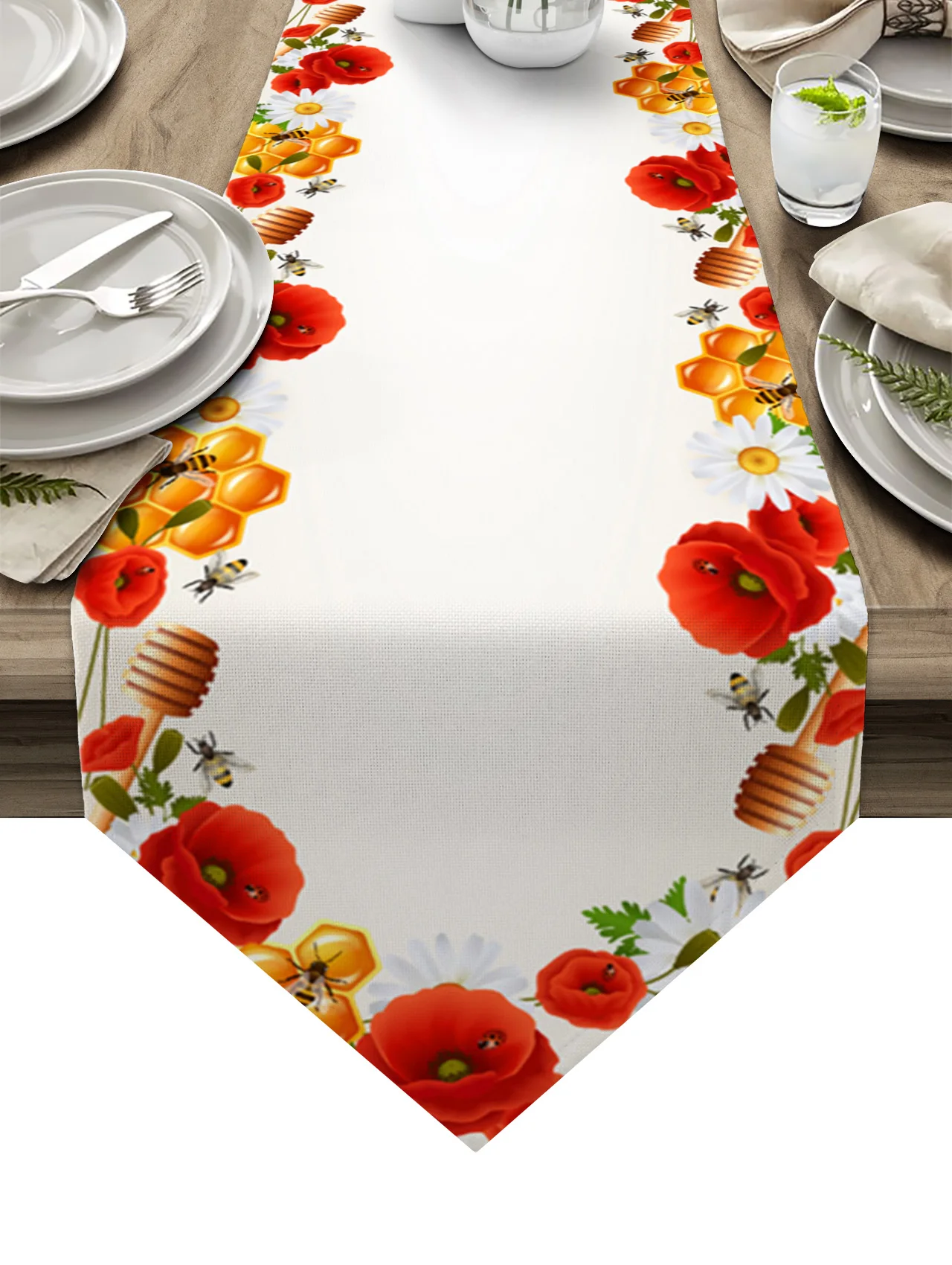

Современная скатерть для стола с пчелами и маргаритками, Декоративная скатерть для дома, отеля, вечевечерние, кухни, обеденного стола