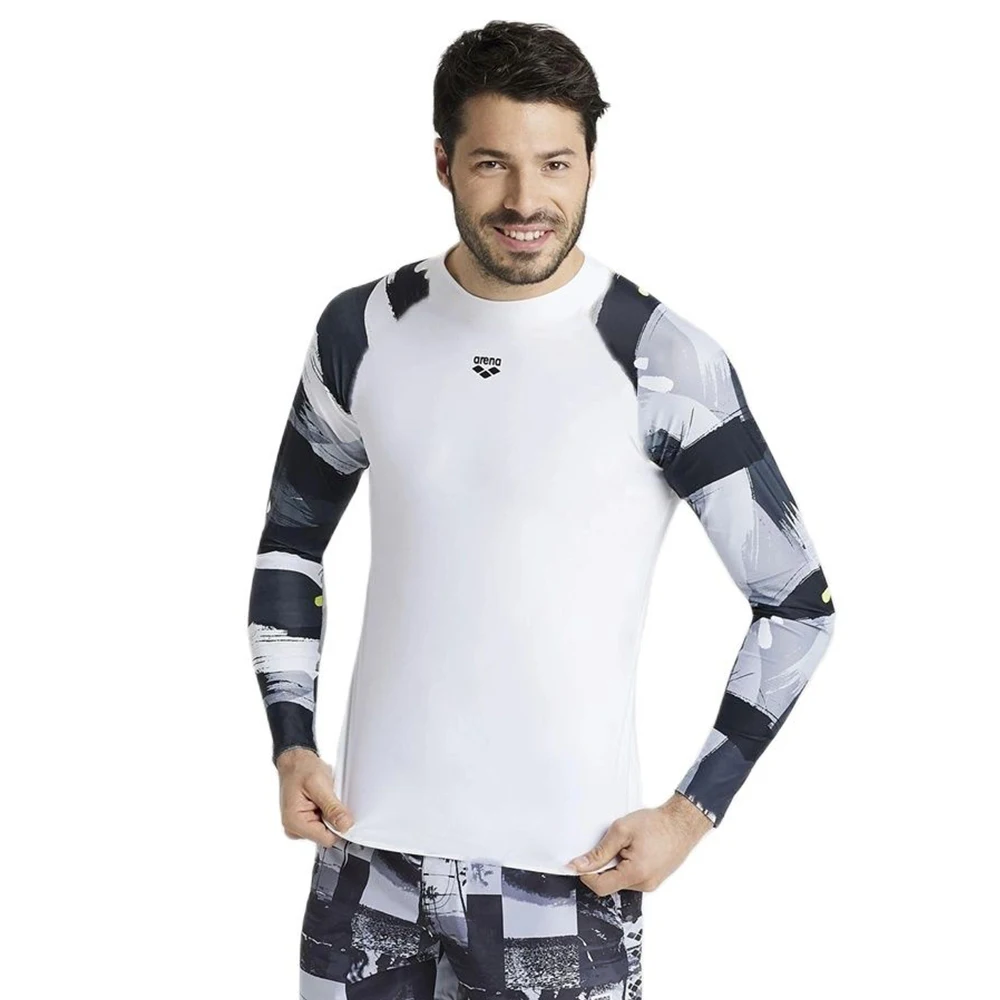 

Men Rashguard Swimwear Surfing Diving Suit Quick Dry Long Sleeve Tight Suit Upf 50 Sun Protection Swimming Surf Shirt Rash Guard