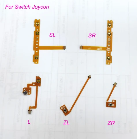 10 шт. для Nintendo Switch Joy-Con ZR ZL L SL SR кнопка включения и выключения громкости лента-брелок гибкий кабель для NS Switch V1 V2
