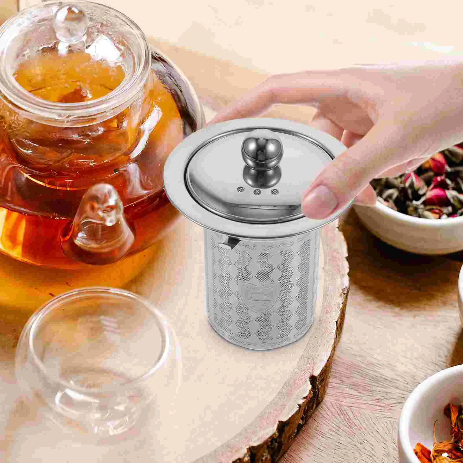 Ситечко для чая 2 шт. сетчатый чайник из нержавеющей стали вставка-диффузор