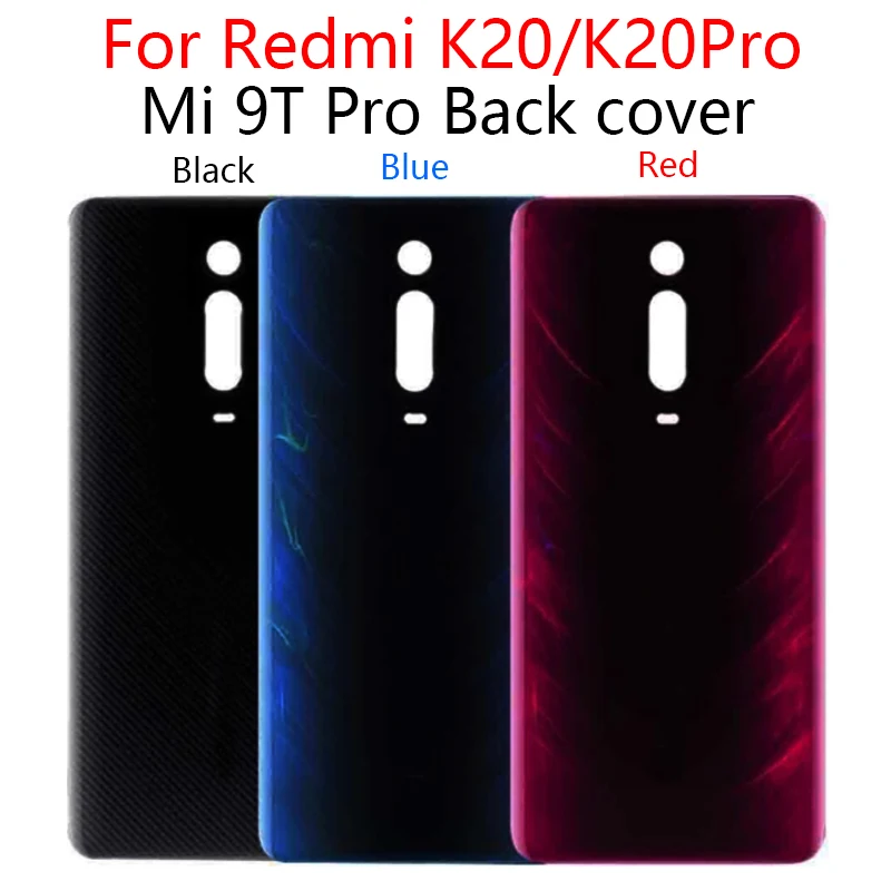 

Крышка батарейного отсека для Xiaomi 9T Redmi K20, Задняя стеклянная панель, задняя крышка для Redmi K20, задняя крышка с клейкой крышкой батарейного отсека K20