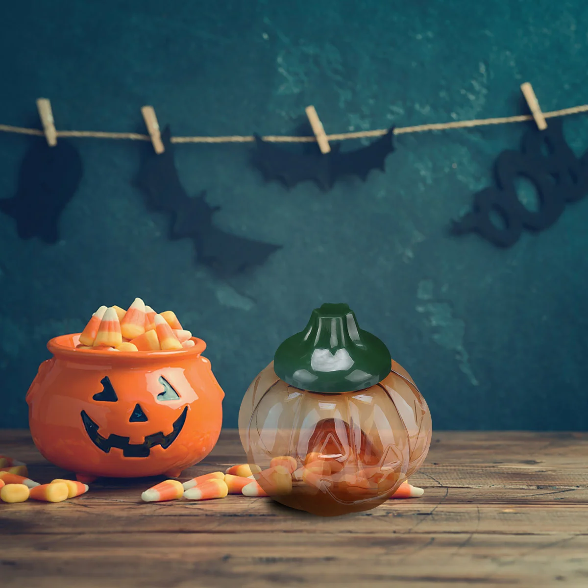 

Candy Treat Box Pumpkin Bucket Jar Trick Or Goodie Storage Kids Bowl Containers Pail Bags Pailsboxes Tote