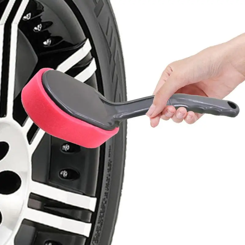 

Tire Shine Applicator Brush Car Tire Brush With Long Handle Detailing Brush Tire Detail Sponge Brush Wax Polishing Washer Wipe
