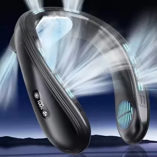 

Новый кондиционер для шеи, портативный шейный вентилятор, перезаряжаемый полупроводниковый охлаждающий безлопастной вентилятор, уличный персональный вентилятор, носимый охладитель