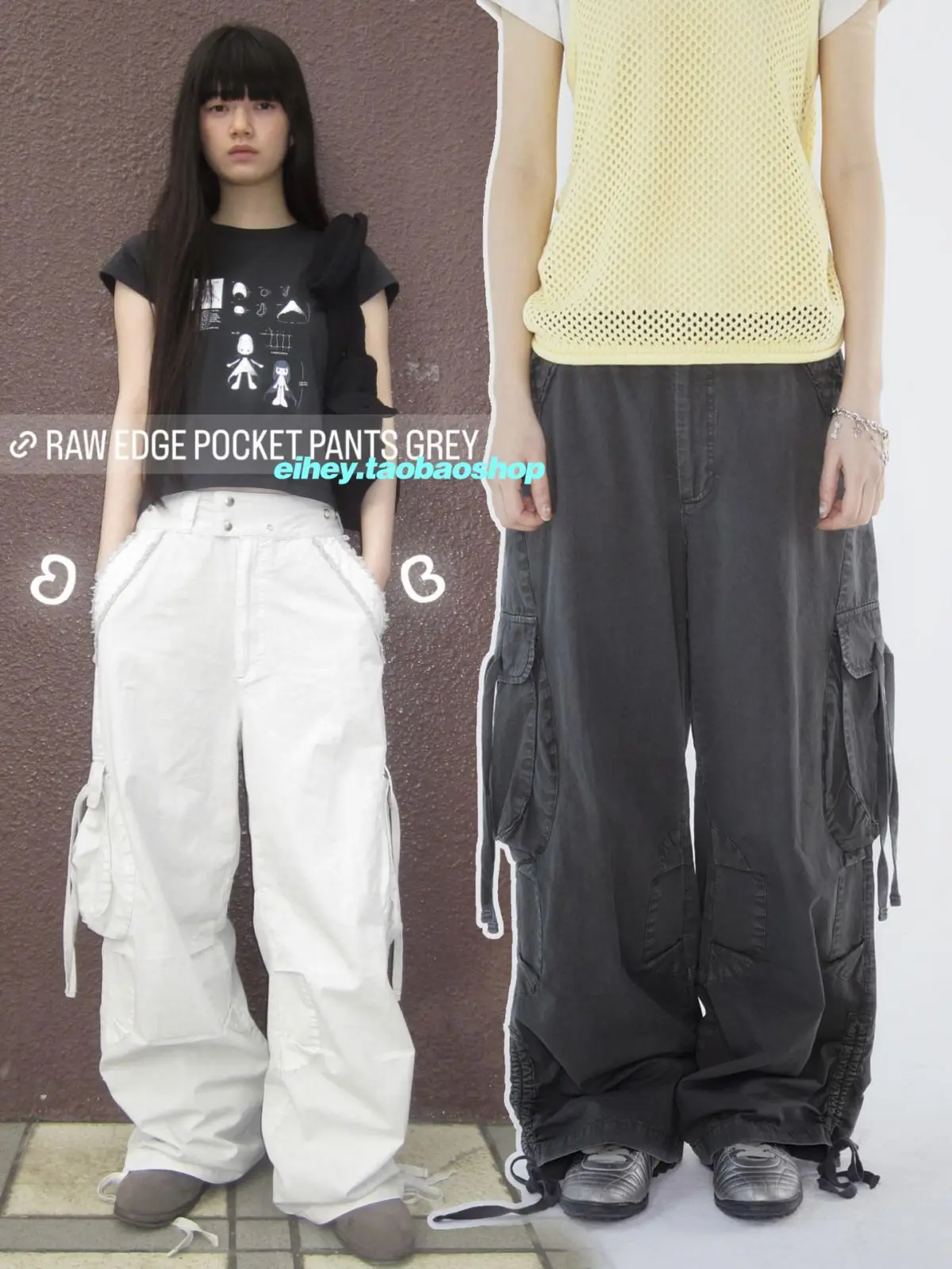 Брюки-карго женские эластичные на молнии с карманами Y2k