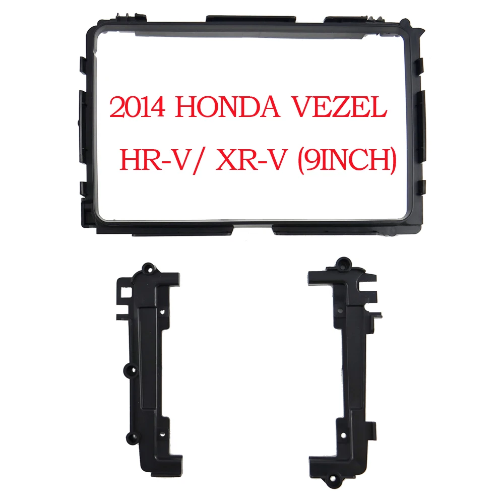 

9Iches 2 Din Android MP5 Fascia Car DVD Frame Audio Fitting Adaptor Dash Trim Kits panel For Honda VEZEL HR-V XR-V 2014+ Stereo