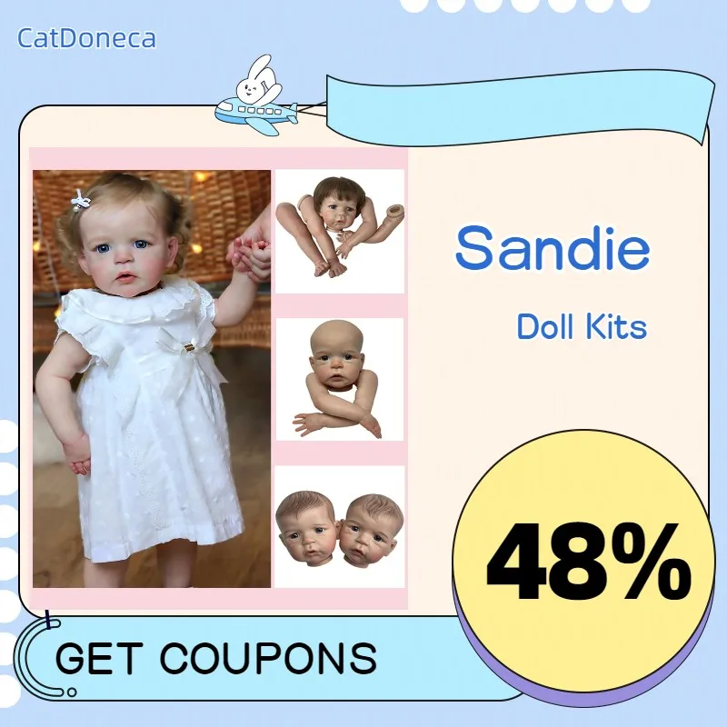 26 дюймов окрашенные Sandie Reborn куклы наборы реалистичные детали для новорожденных