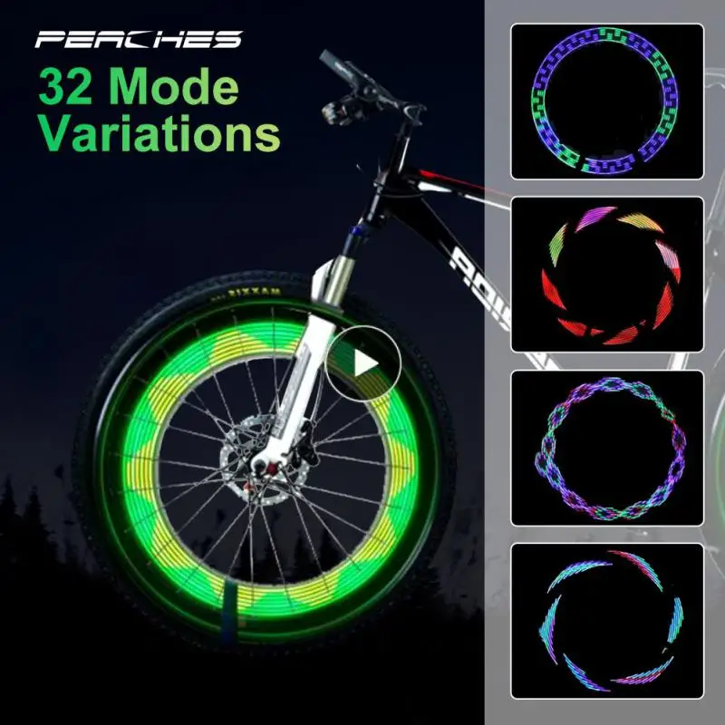 

Bicycle Light Bike Wheel Lights spoke Light Reflective Light With 32 RGB Flash LED Light Waterproof Decorative Lamp