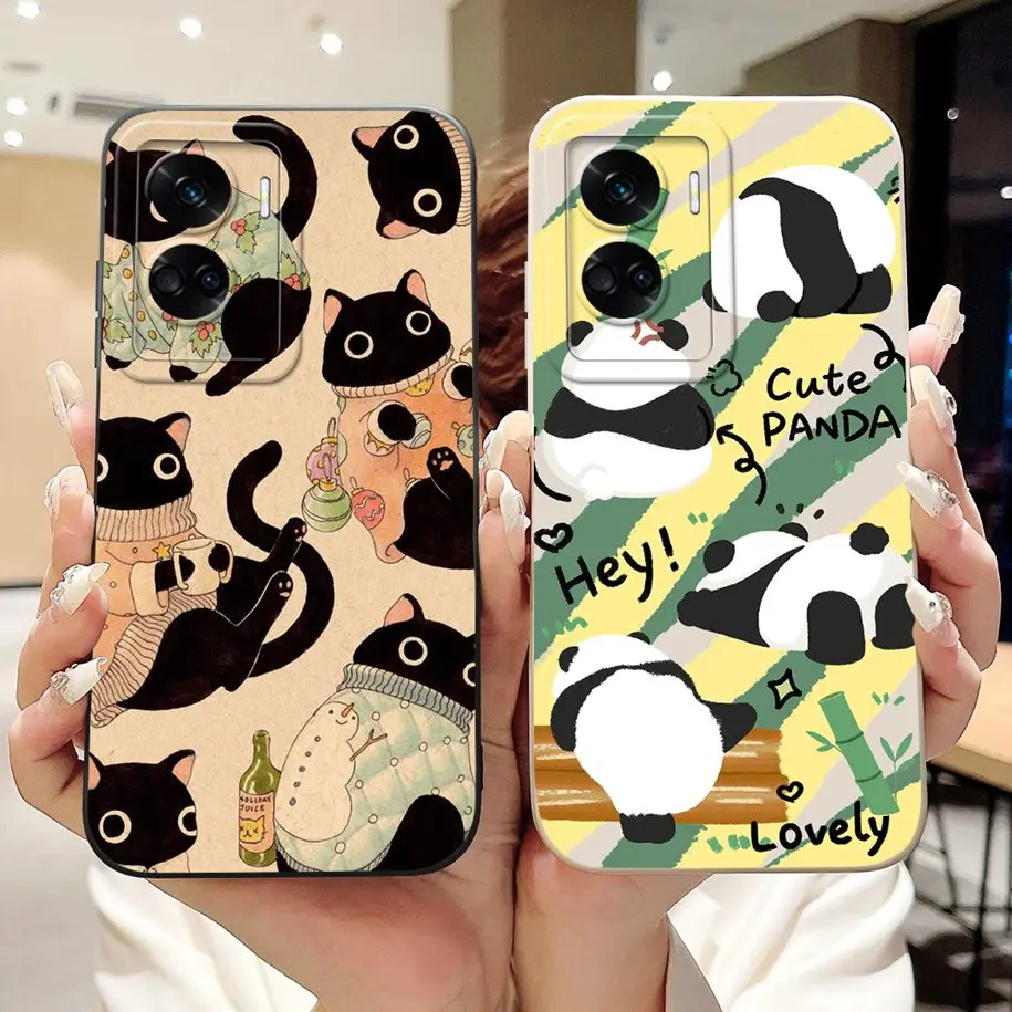 Чехол для Honor 90 Lite CRT-NX1 противоударный чехол популярный цветочный мягкий жидкий