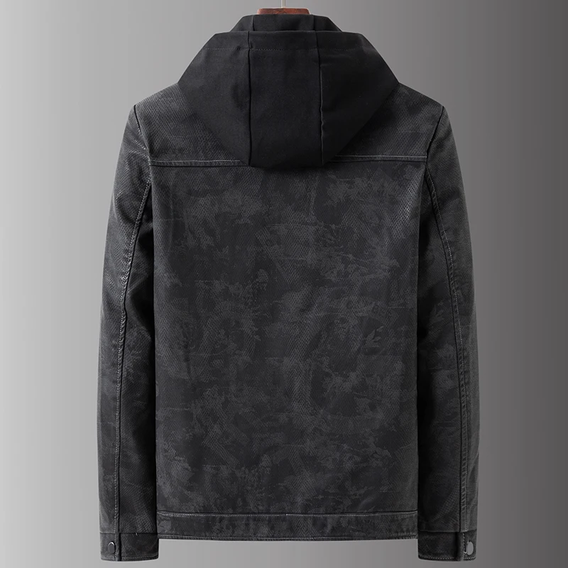 2022 Winter New Jacket Men's Versatile Coat Men's Fashion Fashion Leather Coat Youth Down Coat 90 down