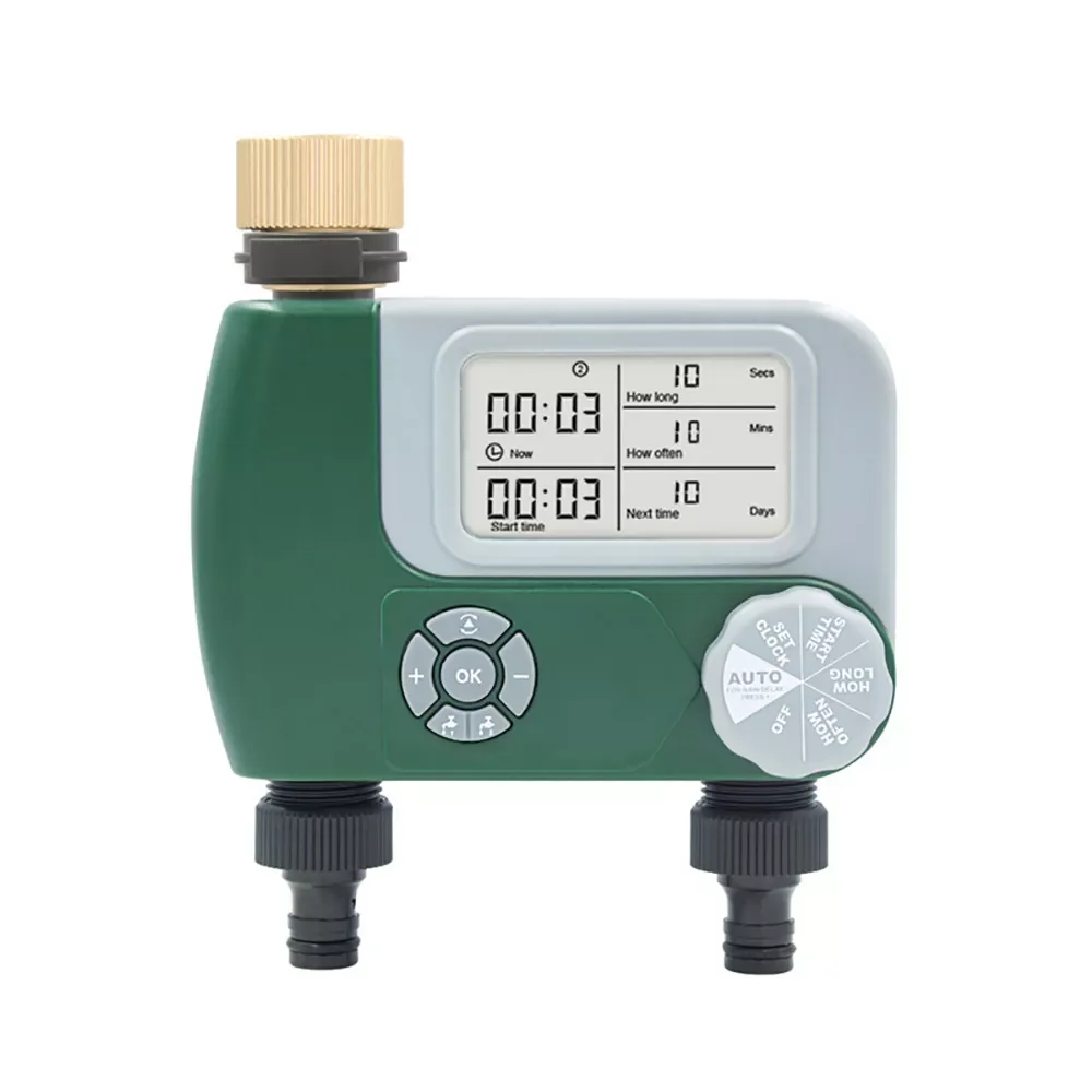 

Automatic Watering Timer Irrigation Programmer Garden Irrigation System Water Sprinkler Digital Hose Faucet Timer with 2 Outlet