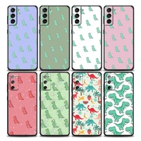 cute colorful dinosaur animal case cover for samsung galaxy s21 s22 s20 s 21 ultra fe plus s7 s8 s9 s10 plus lite soft tpu cases