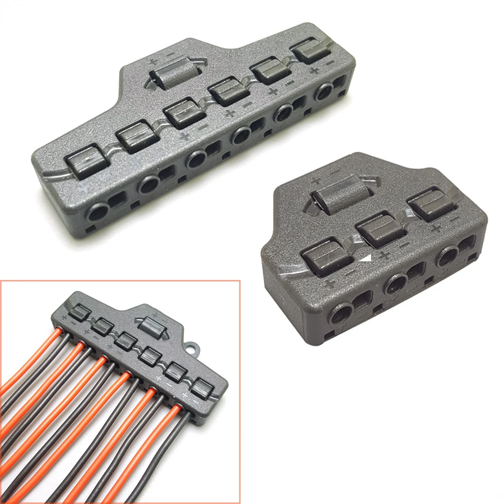 

3/6 Ports Push-in Fast Quick Wire Connector Distribution Wiring Cable Splitter for LED Lighting Terminal Block