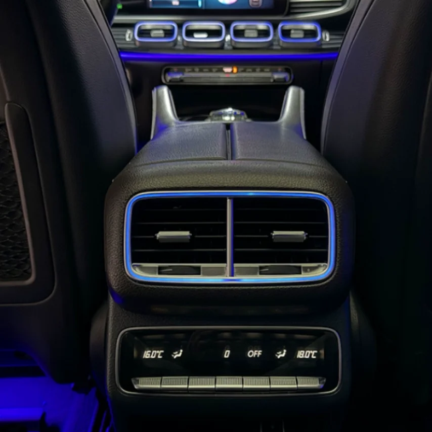 Фото 64-цветная светодиодная подсветка воздуховодов для Mercedes-Benz GLE GLS W167 2020-2026, декоративная подсветка, оригинальные аксессуары для тюнинга автомобиля №4