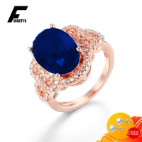 fashion rings silver 925 jewelry oval sapphire zircon gemstone finger ring for women wedding engagement party ornament wholesale