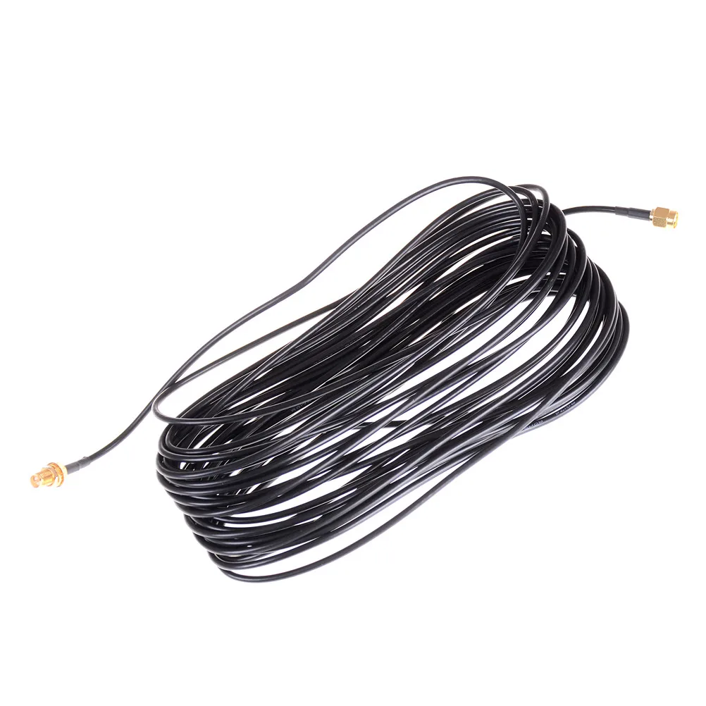 

10M Antenna RP-SMA Male to Female Interface Extension Cable for WiFi Wi-Fi Wireless Router Wlan 33ft RG174 Coaxial Wire