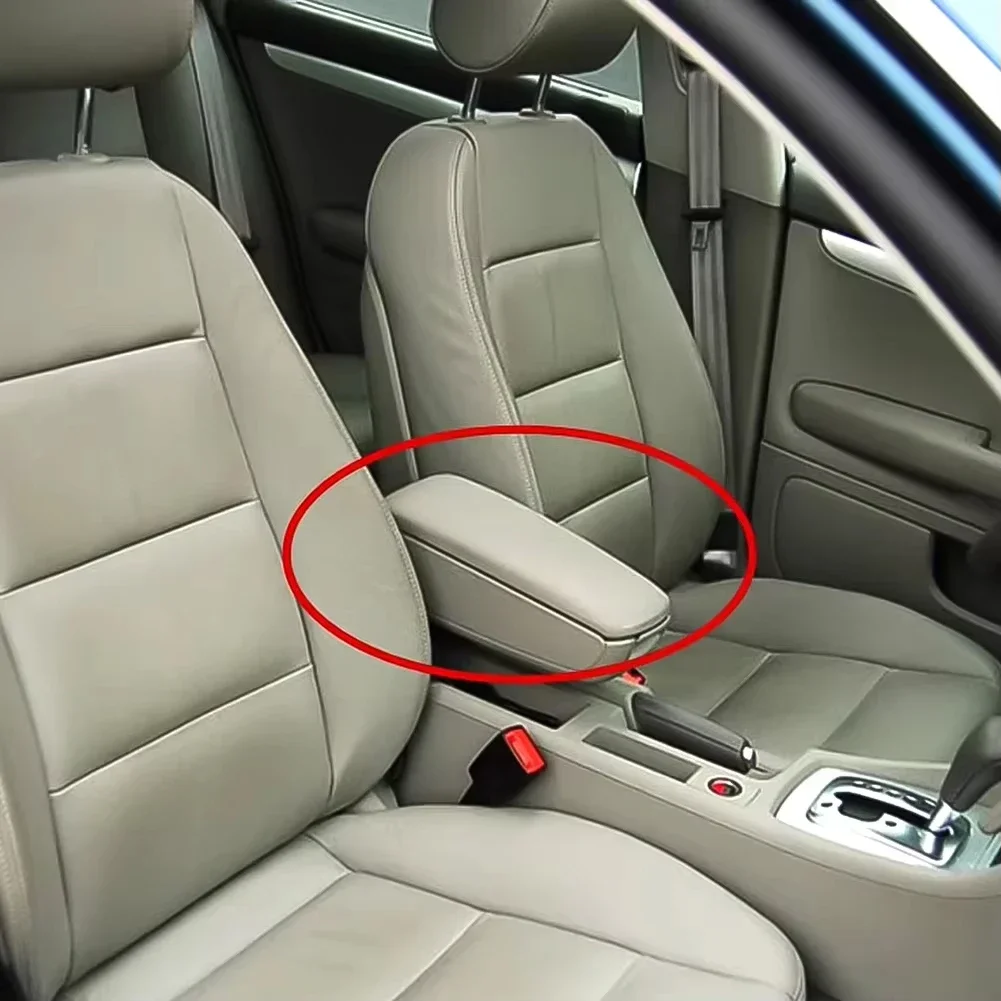 Фото 1 шт. для Audi A4 B6 B7 2002-2007, подлокотник центральной консоли, ящик для хранения, крышка, автоаксессуары, кожаный автомобильный подлокотник, защелка, крышка №4