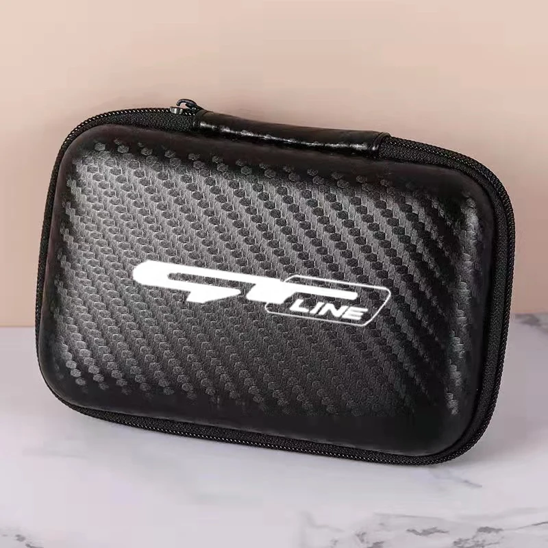 

Multifunctional carbon fiber data cable storage bag car accessories storage bag suitable for Sonata Kia GT LINE ELANTRA Sportage