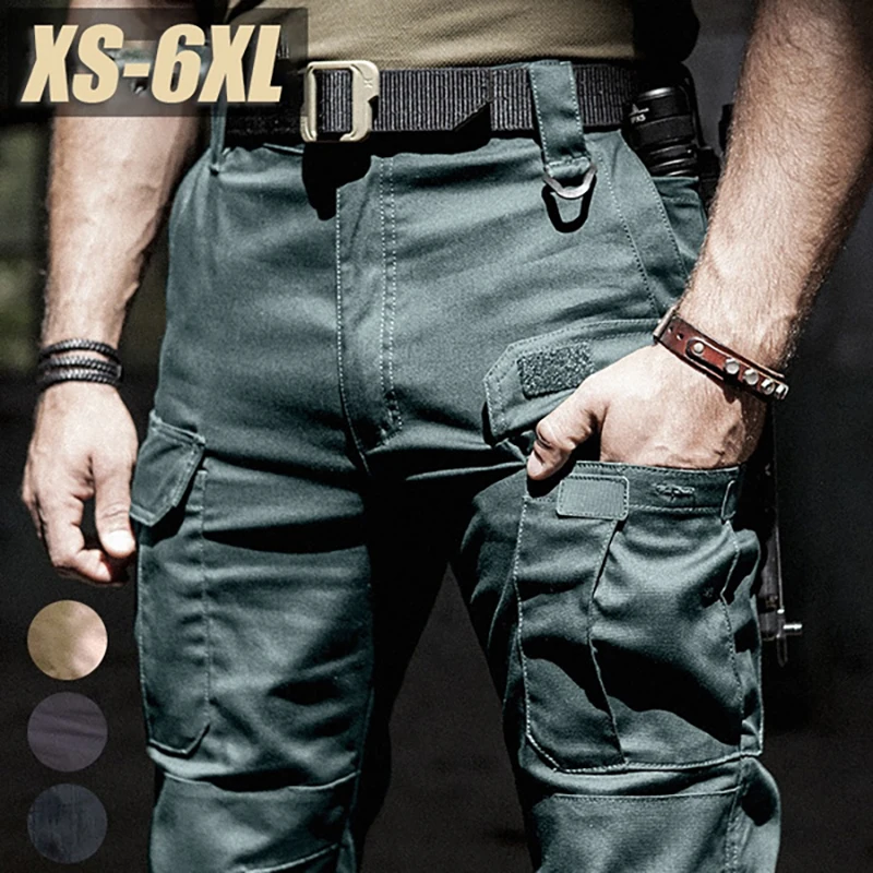 Men's Waterproof Outdoor Tactical Pants Multi-pocket Breathable Lightweight Pants Army Casual Long Trouser Quick Dry Cargo Pants images - 1