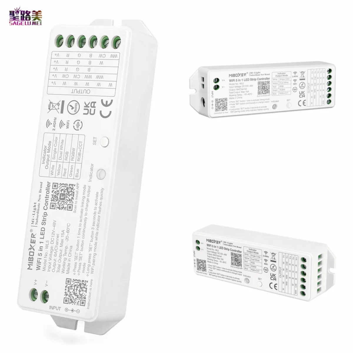 

Контроллер Milight WL5 5 в 1 с Wi-Fi и светодиодной лентой, 2,4 ГГц