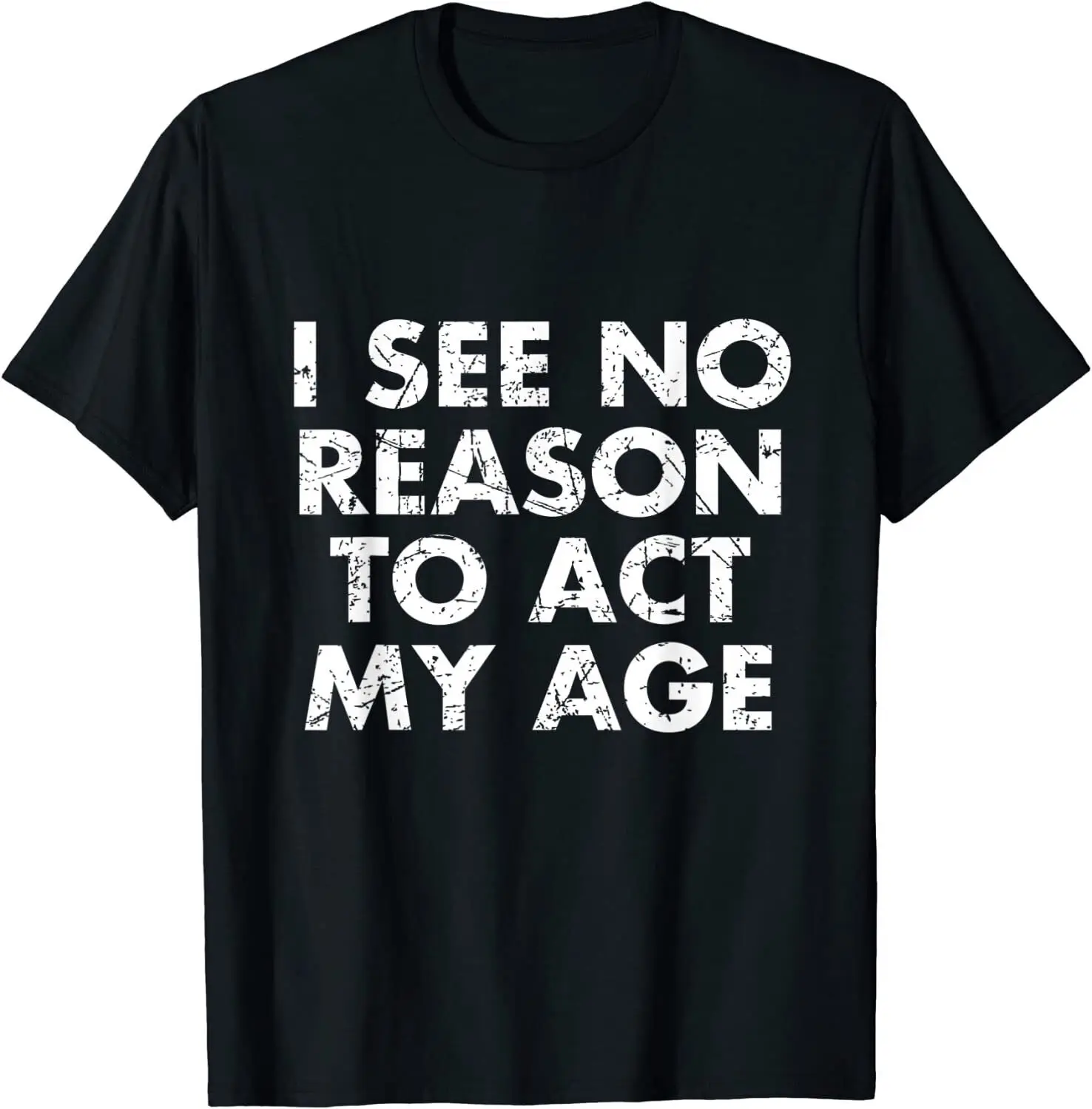 

Мужская хлопковая футболка с круглым вырезом, без видимой причины