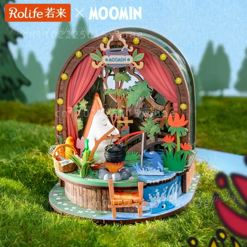 Фото Конструктор Rolife Moomin Forest Camping: Сборная миниатюрная модель для самостоятельной сборки, игрушка, украшение для рабочего стола, праздничный подарок №1