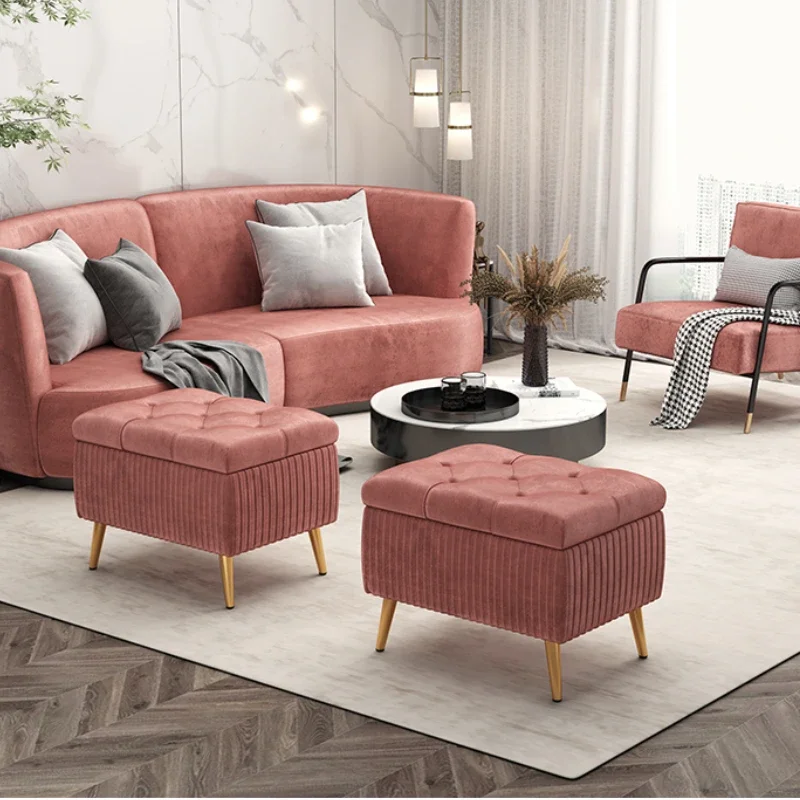 Оттоманская скамейка для хранения 42-дюймовая складная полиэстеровый табурет ног