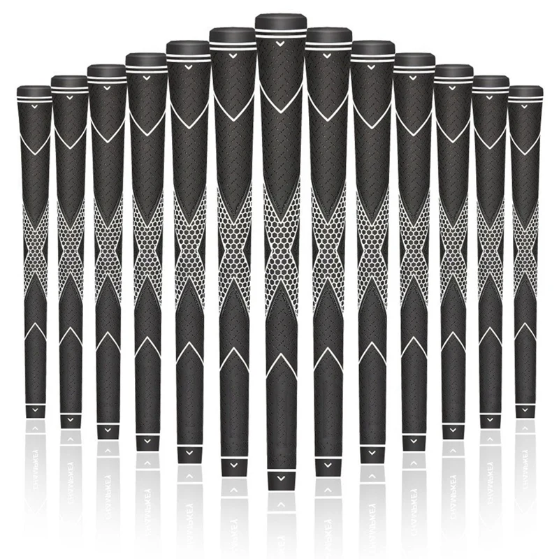 

13Pcs Golf Grip High Traction Standard Rubber Stability Golf Club Putter Grips Club Grips Universal(White)