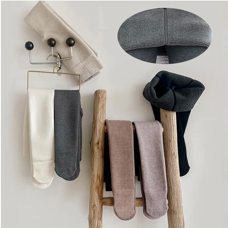 

MILANCEL Winter Children Pants Girls Skinny Leggings Thicken Lining Kids Trousers