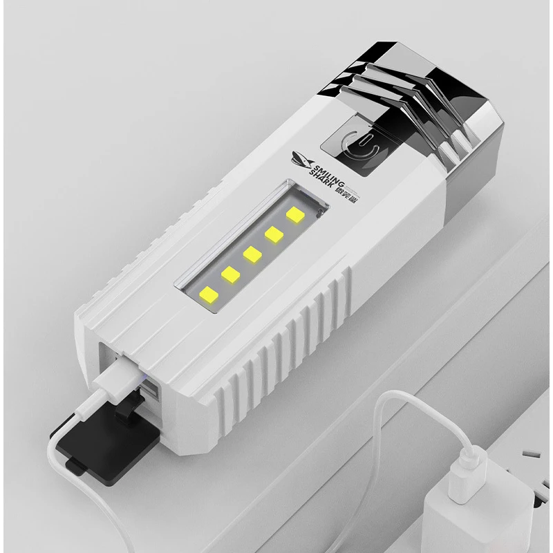

Фонарик 2-в-1 с зарядкой от USB и внешним аккумулятором, 4 режима