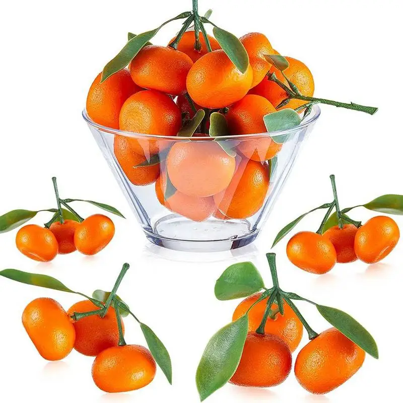 

Fake Oranges Cuties Oranges Decor Realistic Artificial Fruit Tray Simulation Orange Decorative Tangerine Fruit Tray Table Faux F