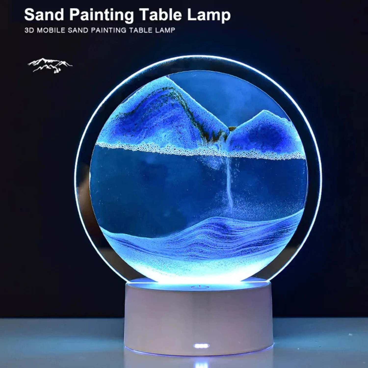 Креативный ночник Зыбучий песок 7 цветов 3D картина песком настольная лампа
