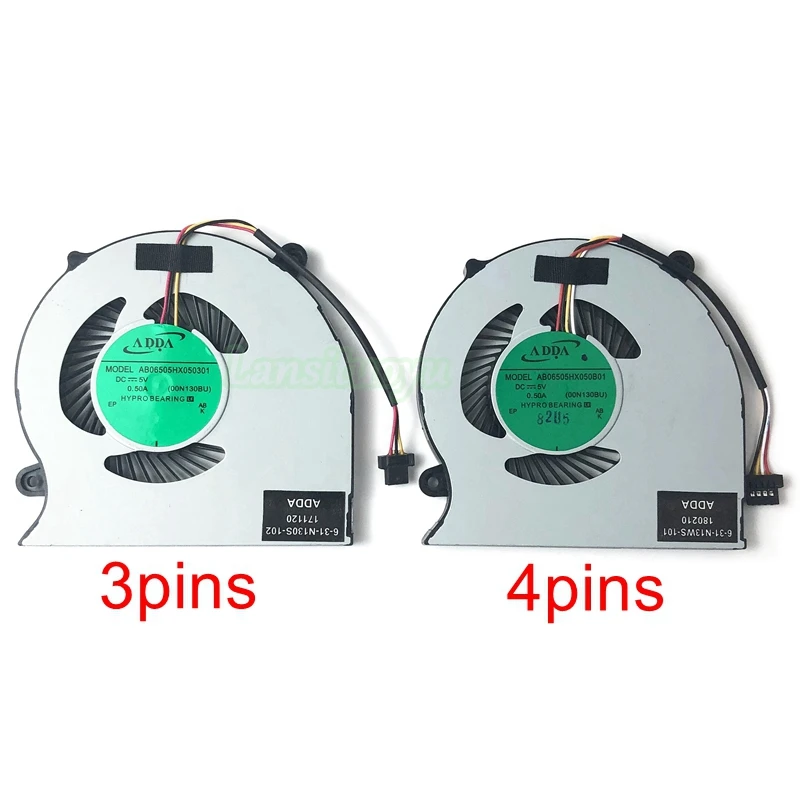 New Origianl CPU Cooling fan for Clevo N130S N130BU N130WU N131WU N140WU N141WU Cooler 6-31-N13WS-101 6-31-N130S-102 3pin 4pin