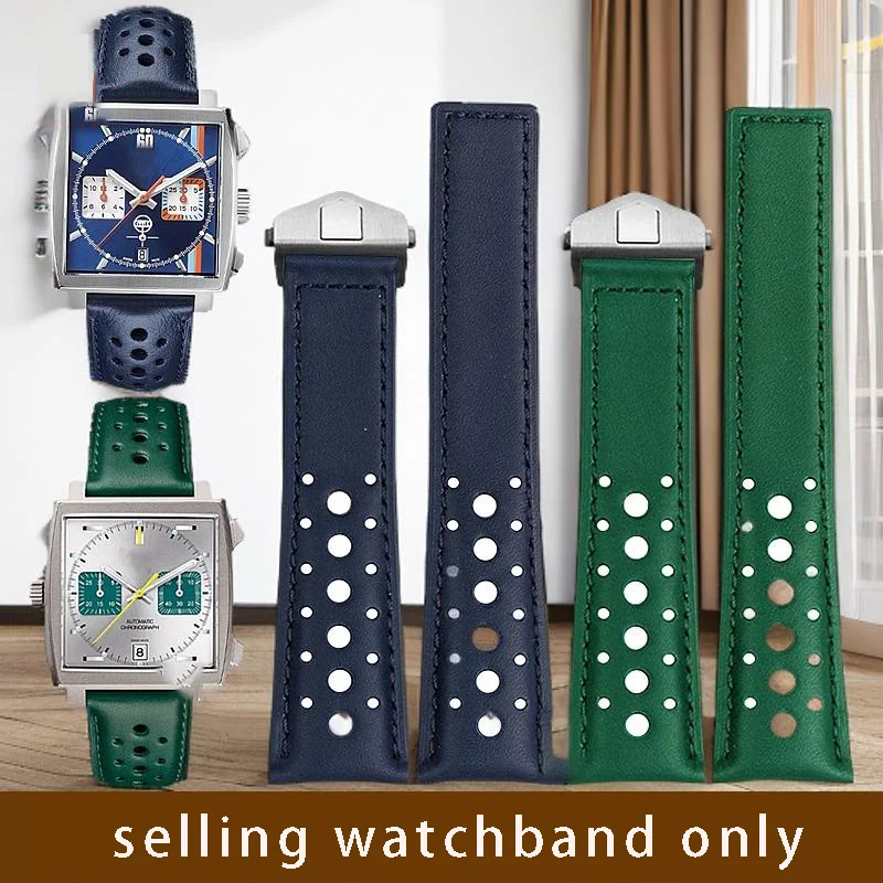 Для TAG Heuer Calera ремешок для часов из воловьей кожи синий коричневый черный красный