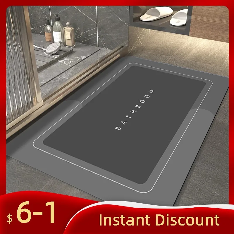 

Napa Skin Bathroom Mat Super Absorbent Rug Bath Quick Dry Floor Mats Easy To Clean alfombras para baño Doormat Kitchen