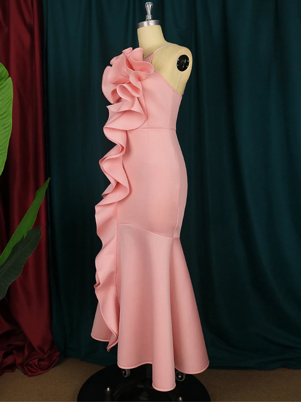 Romans Strapless Wedding Party Dress Pink Cocktail Dress Long Party Dress Women Night Dress Robe de soiree Evening Dress