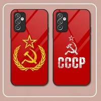 vintage ussr cccp phone case tempered glass for samsung s22ultra s20 s21 s30 pro ultra plus s7edge s8 s9 s10e plus cover