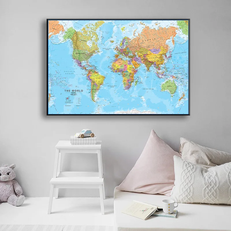 

Карта мира на холсте 60*40 см