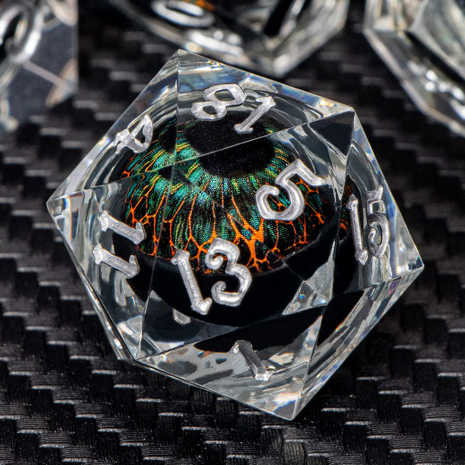 Набор костей D + Liquid Flow Eye и волшебное кольцо острые края полигедральные кости для