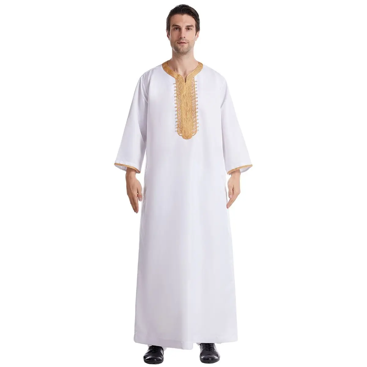 Muslim Arab Middle East Men's Robe Set  Abaya Saudi Arabia  Pakistani Salwar  Men's  Nigeria Tradistional Wear for Men