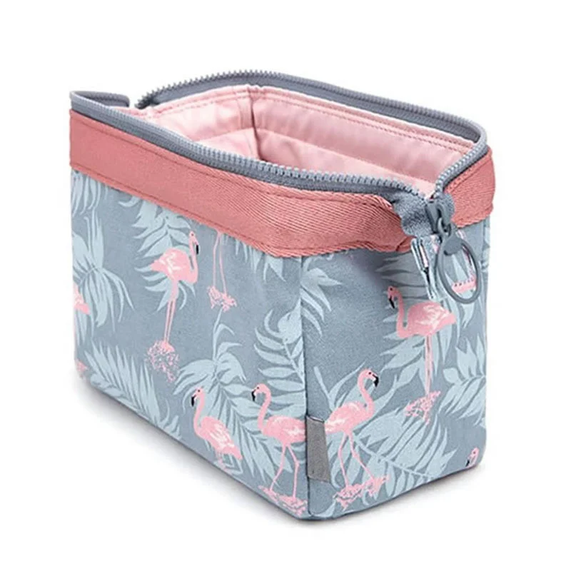 

New Cosmetic Bag Women Waterproof Flamingo Makeup Bags Travel Organizer Toiletry Kits Portable Makeup Bags Beautician