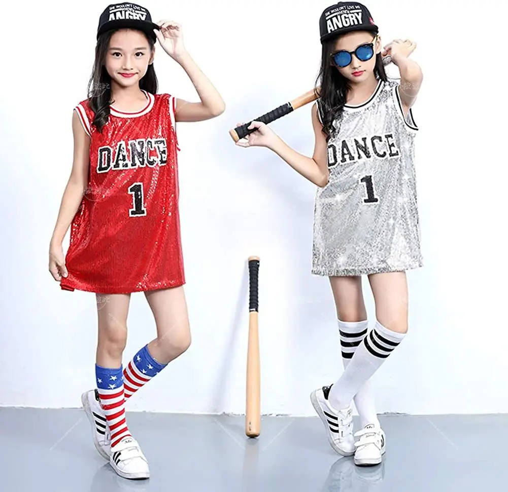 Танцевальный костюм в стиле хип-хоп для девочек от 5 до 12 лет