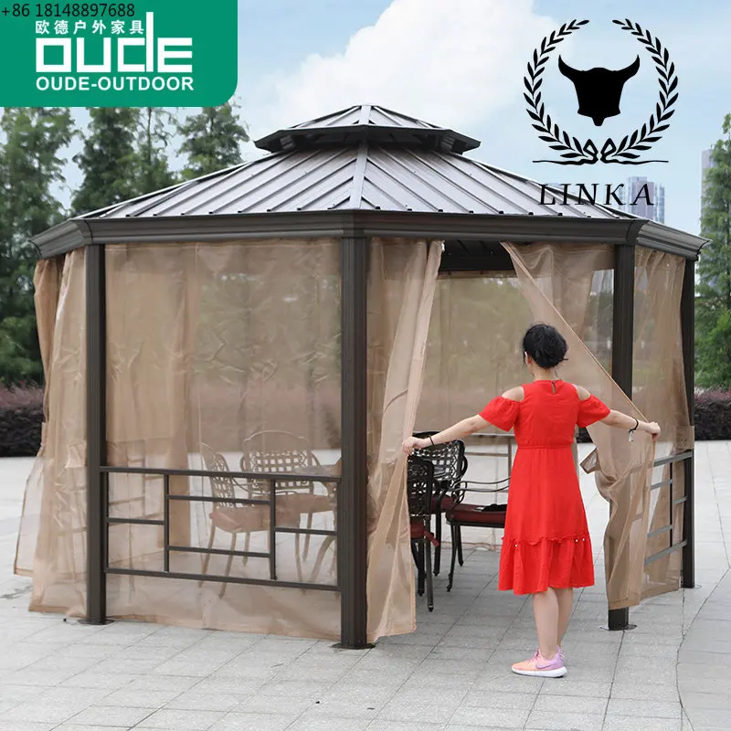 

Oude Outdoor Pavilion Garden Sunshade Roman Tent Villa Activity Leisure Awning Outdoor Luxury Pavilion