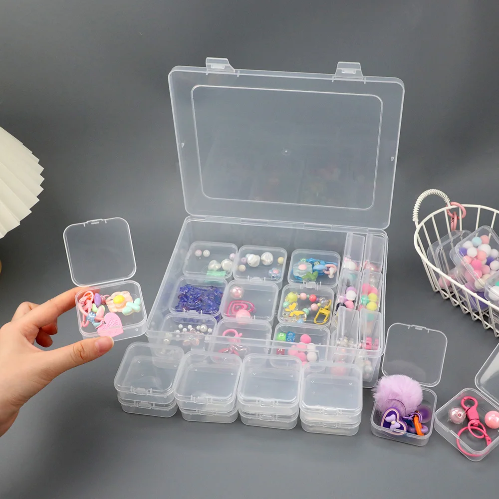 12/15/20/30 сеток коробки для хранения ювелирных изделий набор прозрачных