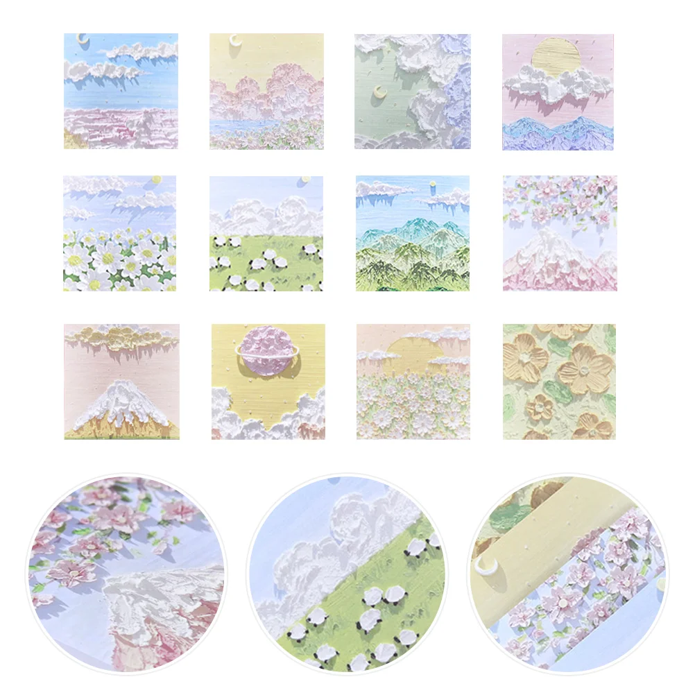 

24Pcs Posted Notes Self-stick Notes Student Memo Notes Office Adhesive Notes